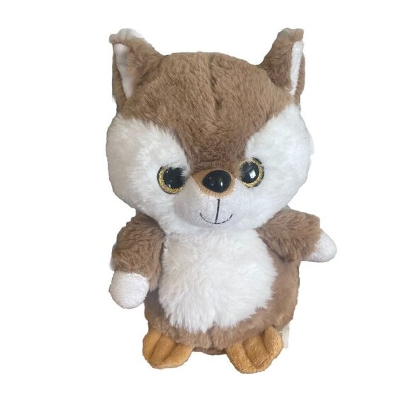 inter american products plush fox brown glitter eyes 9” - Picture 1 of 8
